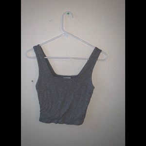 Grey cropped tank top. Size M